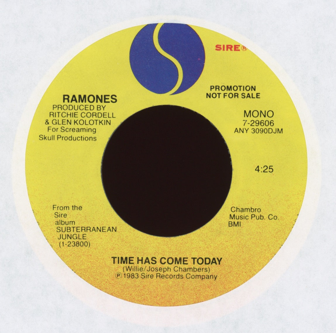 Ramones Time Has Come Today On Sire Promo