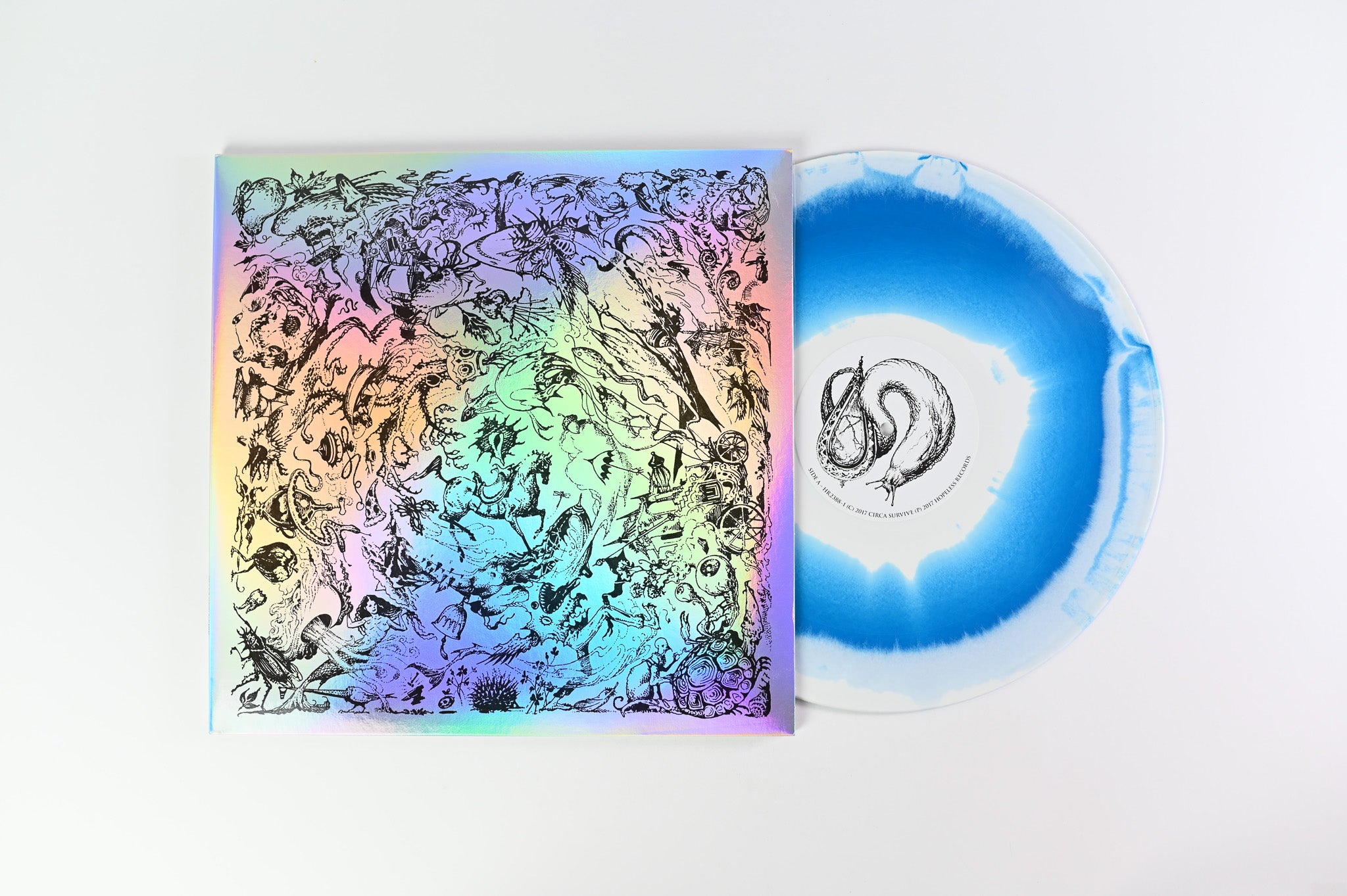 Circa Survive The Amulet on Hopeless Ltd White With Blue Swirl