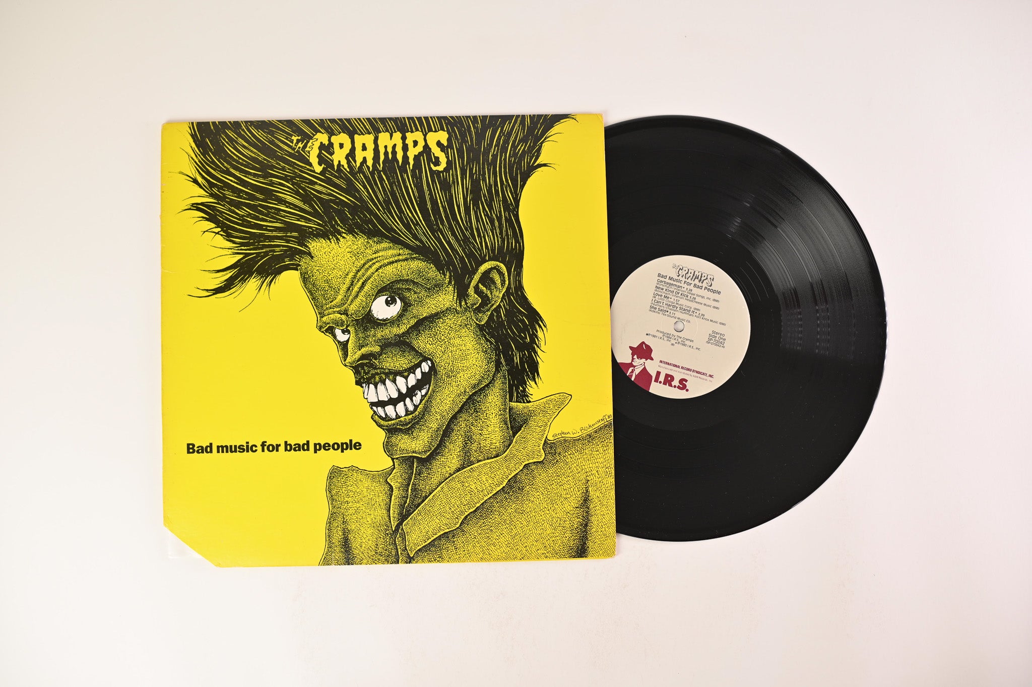 THE CRAMPS BAD MUSIC FOR BAD PEOPLE VINYL YELLOW outlet LP