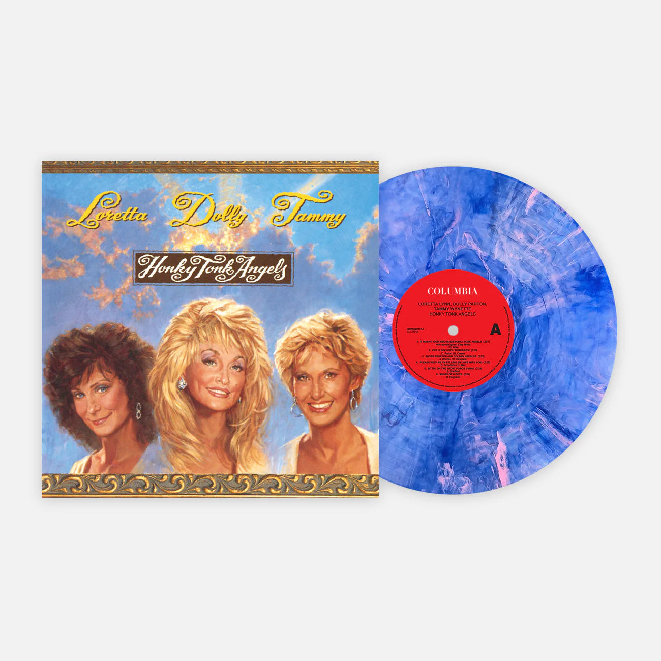 Loretta Lynn, Tammy Wynette & Dolly Parton - Honky Tonk Angels [Blue & Pink Marbled Vinyl]