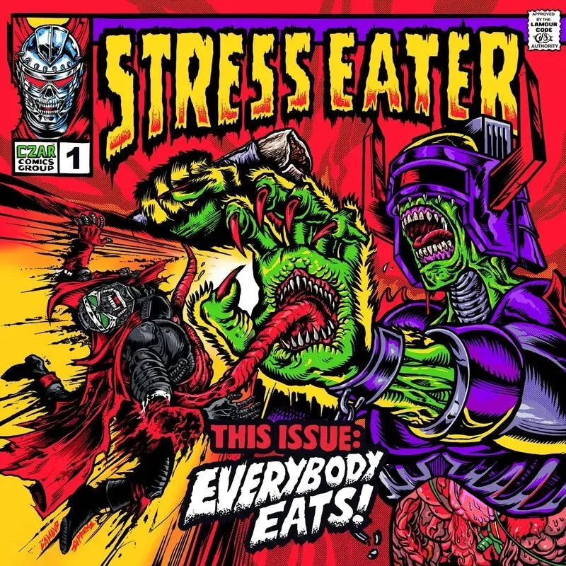 Stress Eater - Everybody Eats! [Clear Red Wave Vinyl]