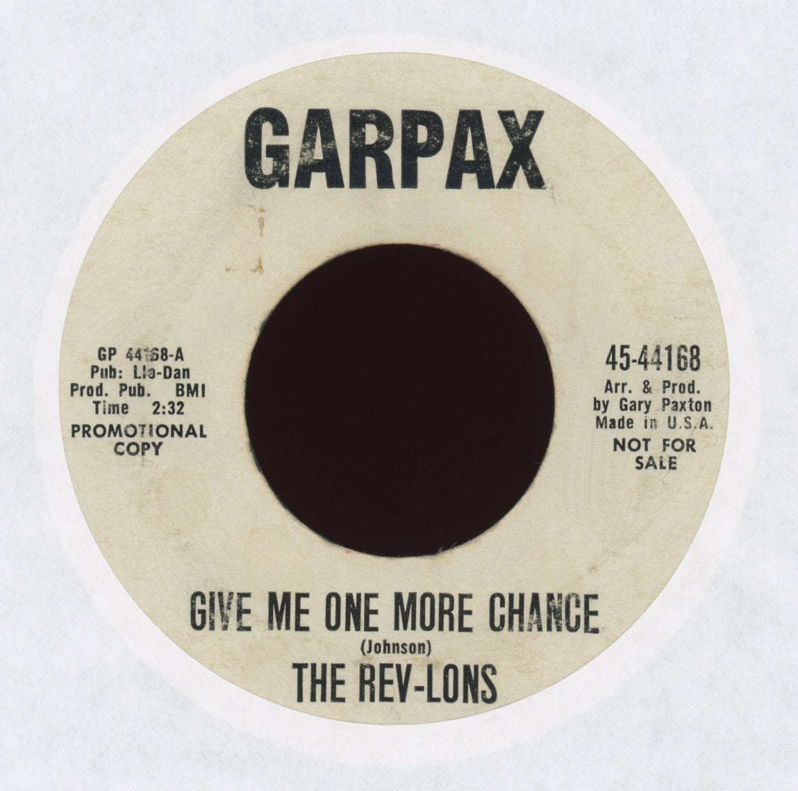 The Rev-Lons - Give Me One More Chance on Garpax Promo