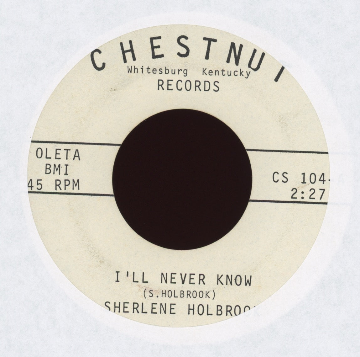 Sherlene Holbrook - I'll Never Know on Chestnut