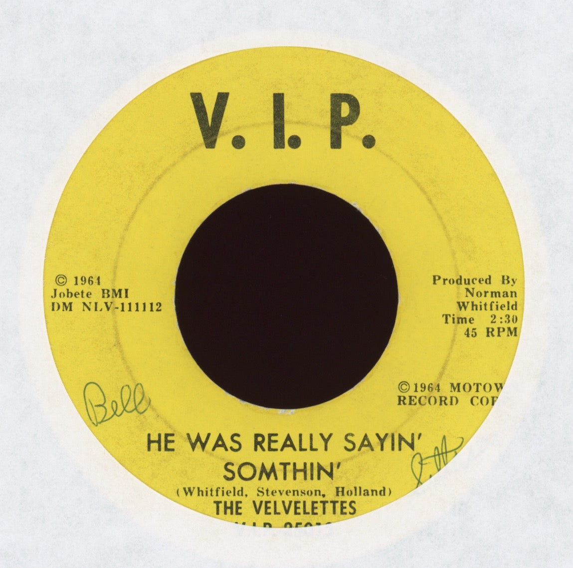 The Velvelettes - He Was Really Sayin' Somthin' on V.I.P.