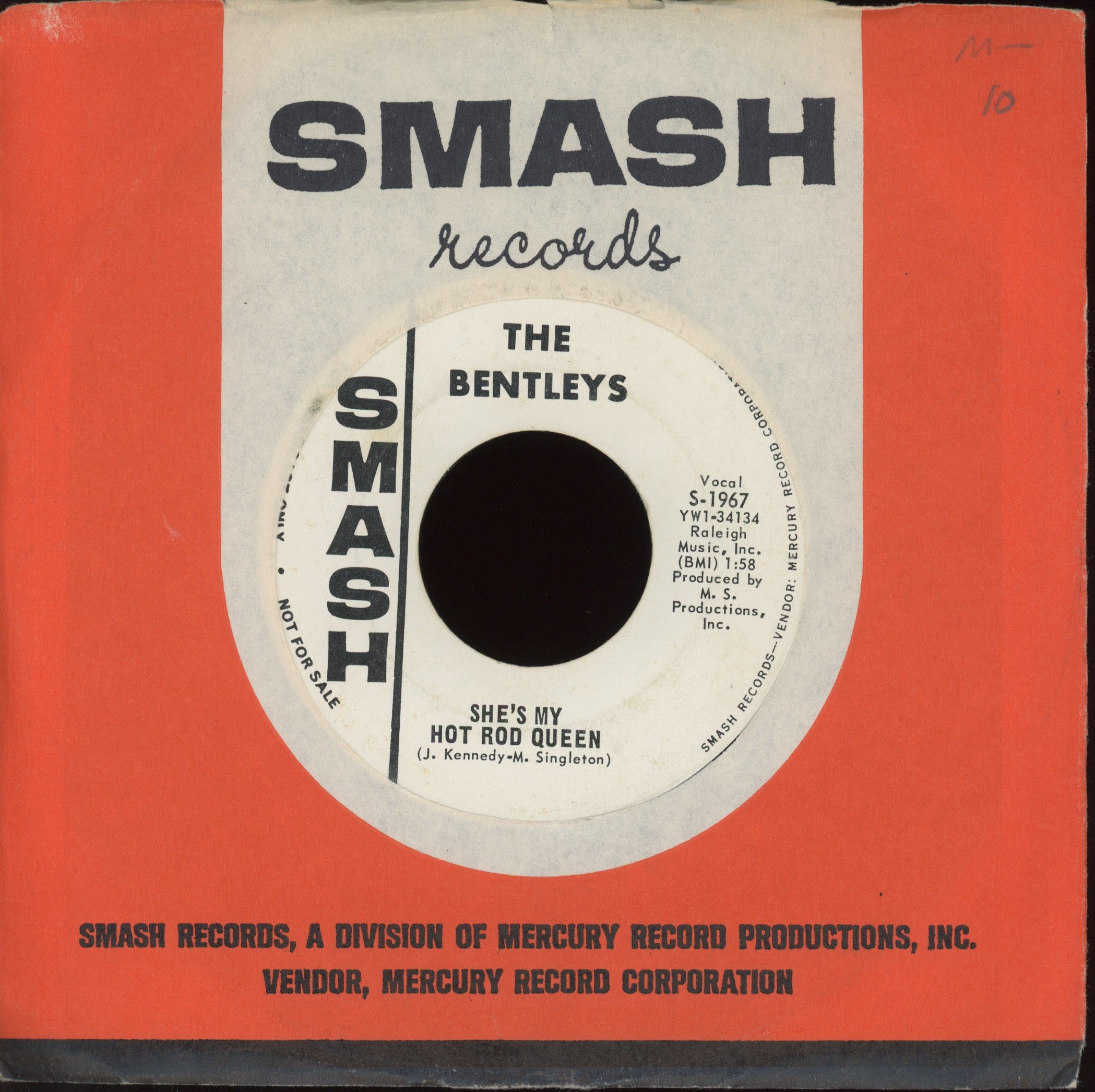 The Bentleys - Why Does Everybody Want To Hold My Baby on Smash R&B Soul 45