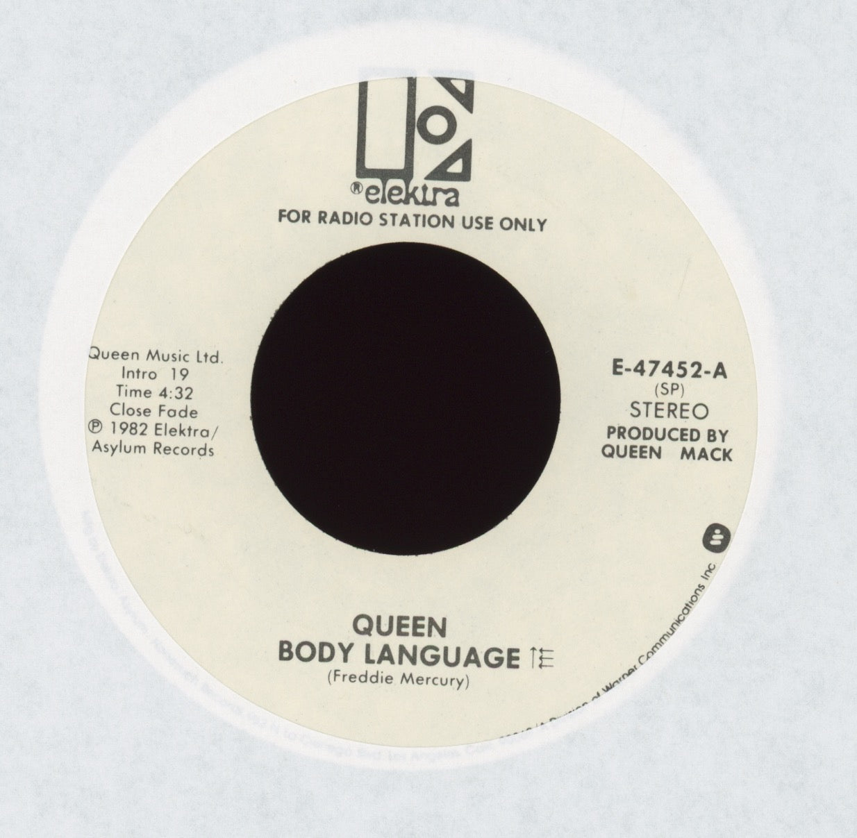 Queen - Body Language on Elektra Promo Rock 45