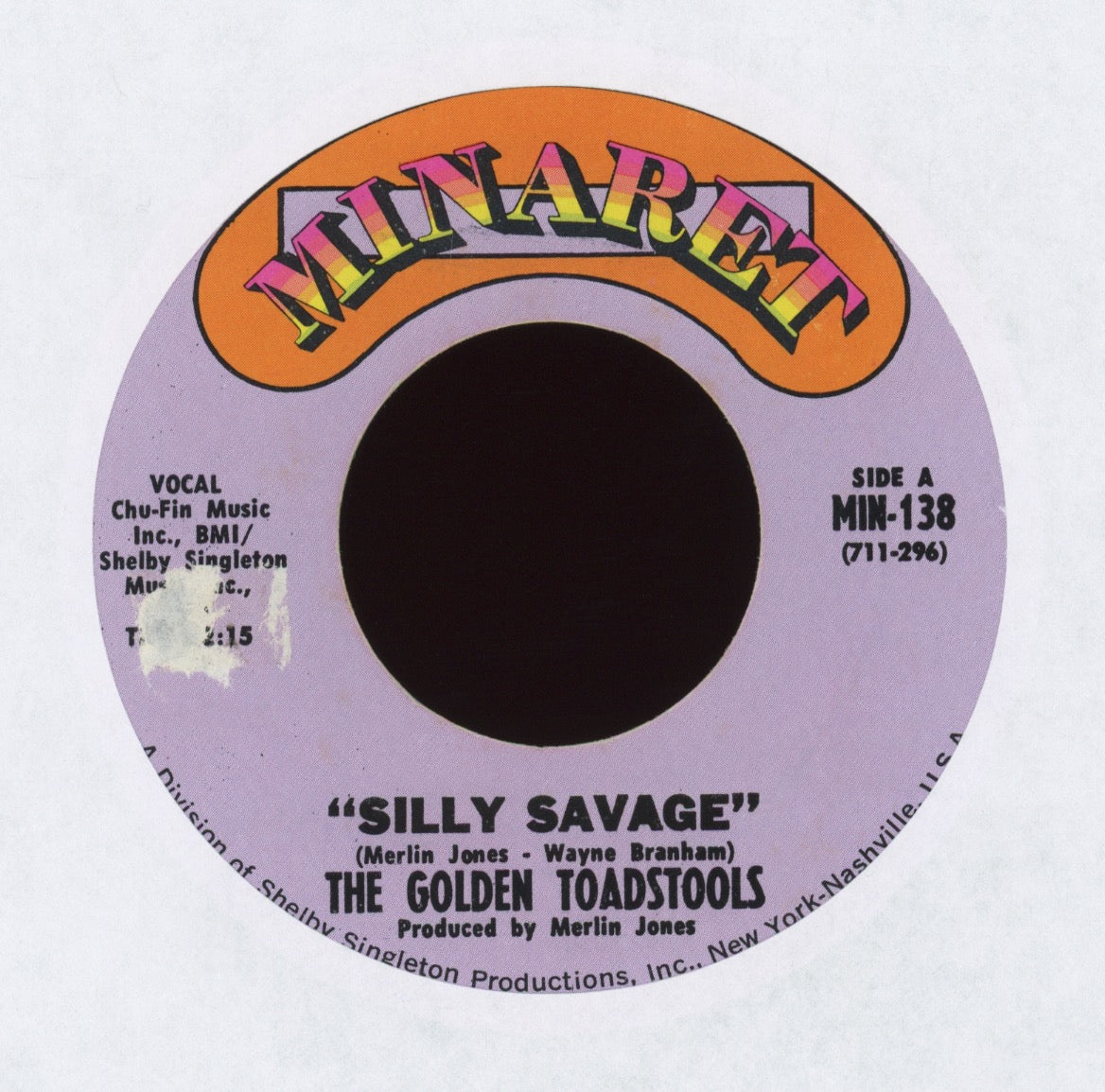 The Golden Toadstools - Silly Savage on Minaret Funk 45