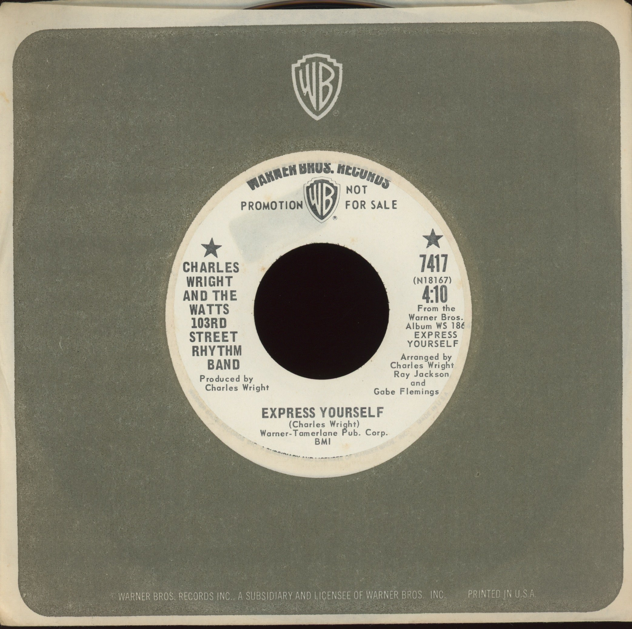 Charles Wright & The Watts 103rd St Rhythm Band - Express Yourself on