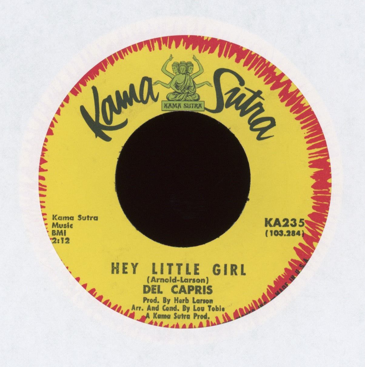 The Del Capris - Hey Little Girl on Kama Sutra Northern Soul 45