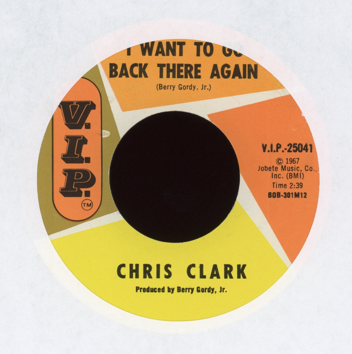 Chris Clark I Want To Go Back There Again on V.I.P. Northern Soul 45