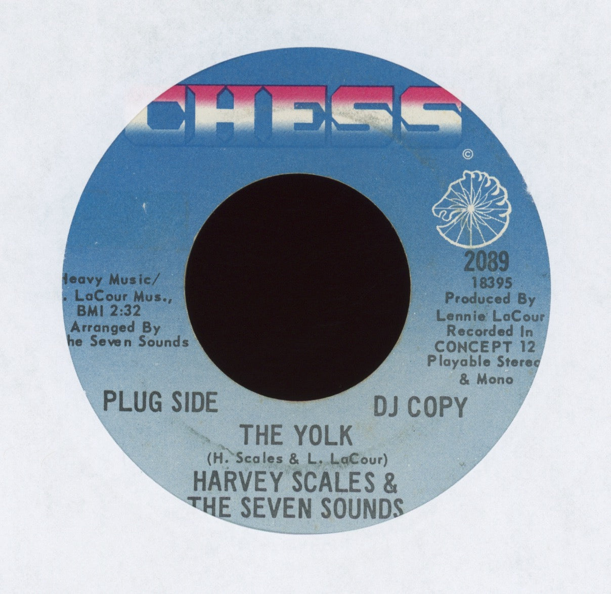 Harvey Scales & The Seven Sounds - The Yolk on Chess Promo Funk  45