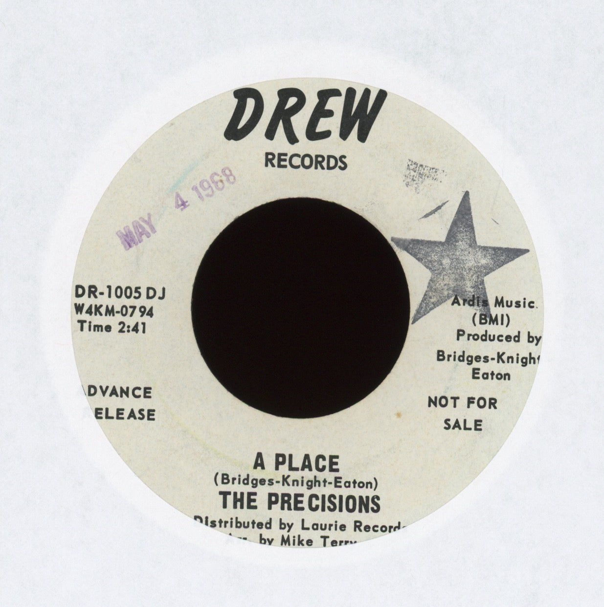 The Precisions - A Place on Drew Promo Northern Soul 45