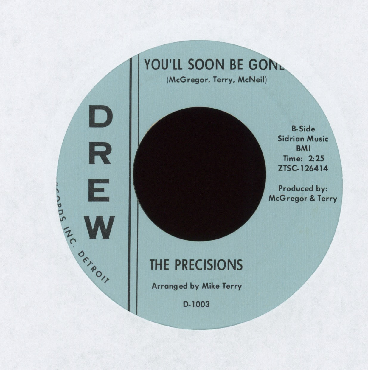 The Precisions - If This Is Love (I'd Rather Be Lonely) on Drew Northern Soul 45