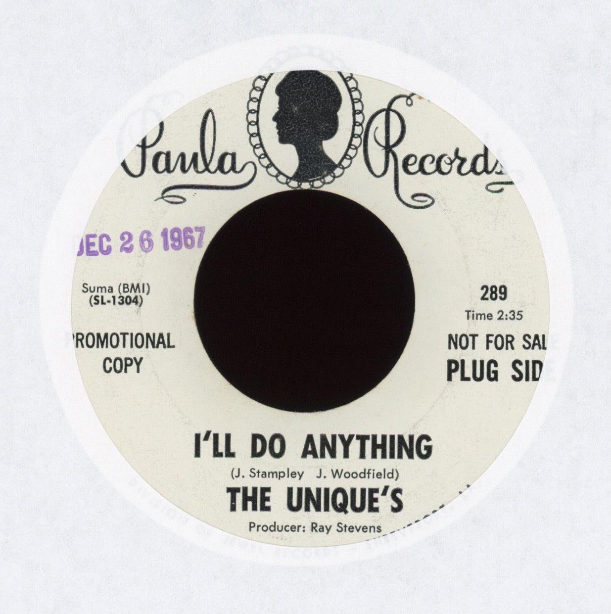 The Uniques - I'll Do Anything on Paula Promo Northern Soul 45