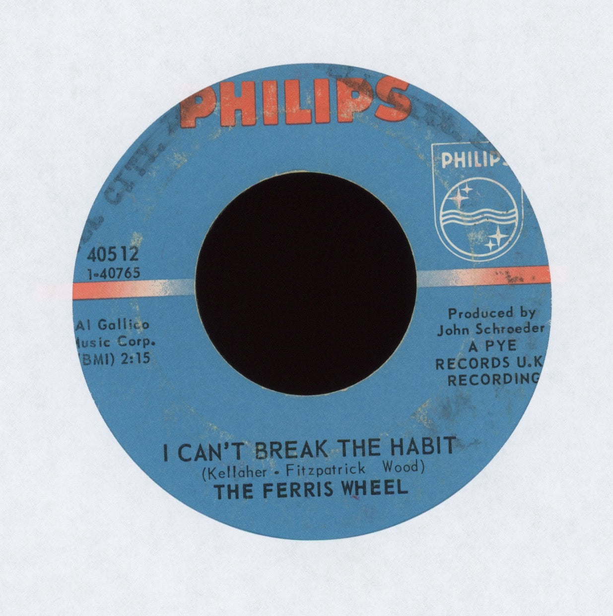 The Ferris Wheel - I Can't Break The Habit on Philips Mod Psych Dancer 45