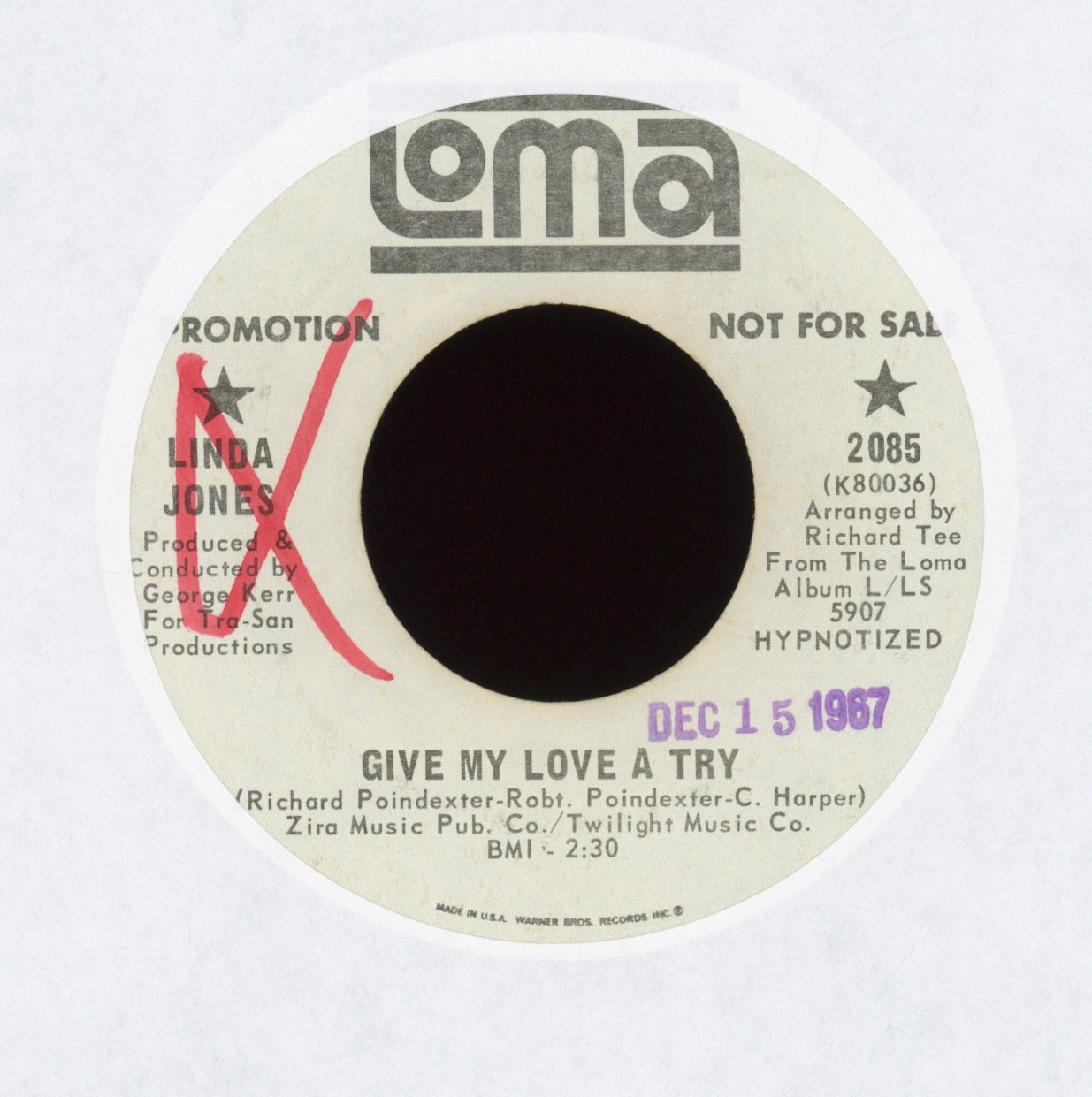 Linda Jones - Give My Love A Try on Loma Promo Northern Soul 45