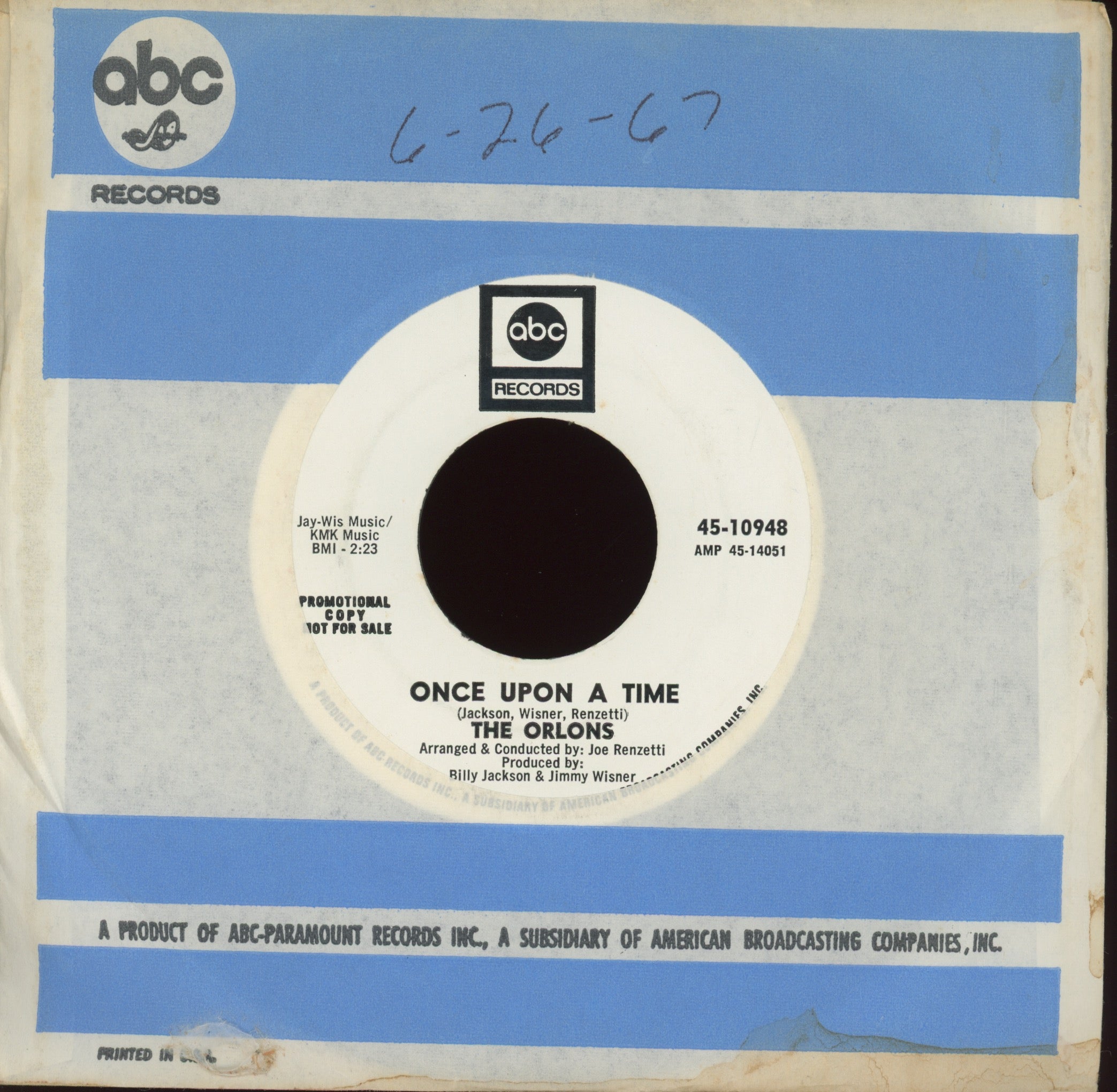 The Orlons -Once Upon a Time on ABC Promo Northern Soul 45