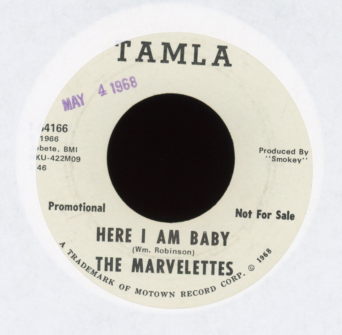 The Marvelettes - Here I Am Baby on Tamla Northern Soul 45