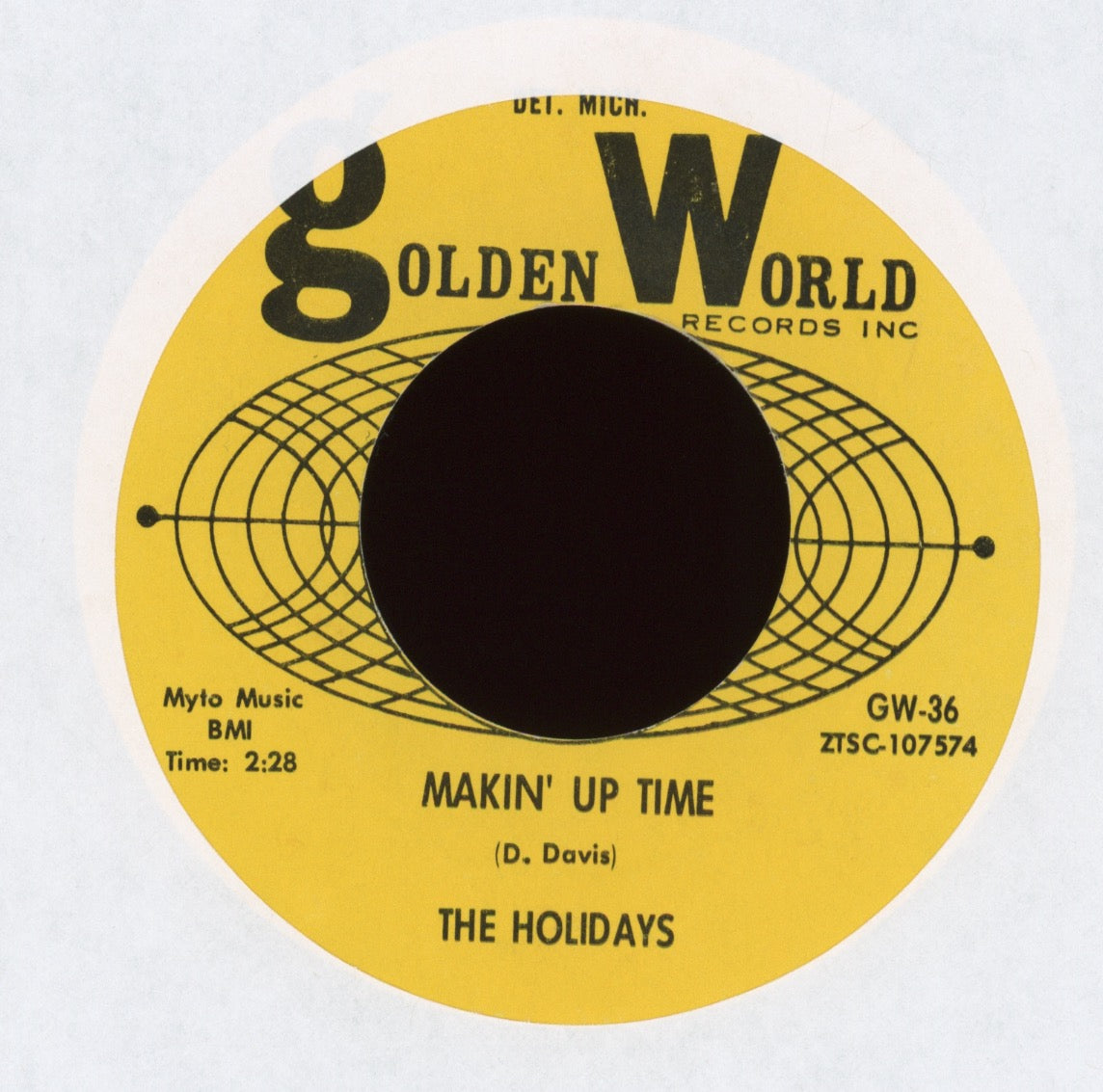 The Holidays - I’ll Love You Forever on Golden World Northern Soul 45