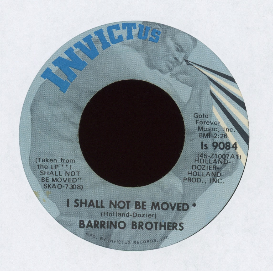 The Barrino Brothers - I Shall Not Be Moved on Invictus 70's Soul 45