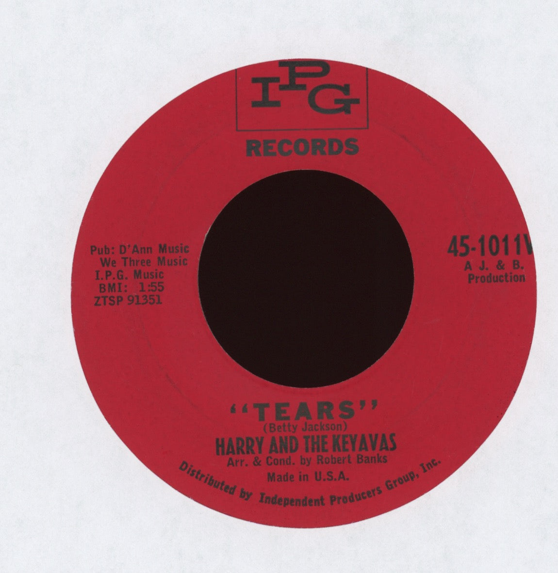 Harry And The Keyavas - If This Is Goodbye on IPG Northern Soul 45