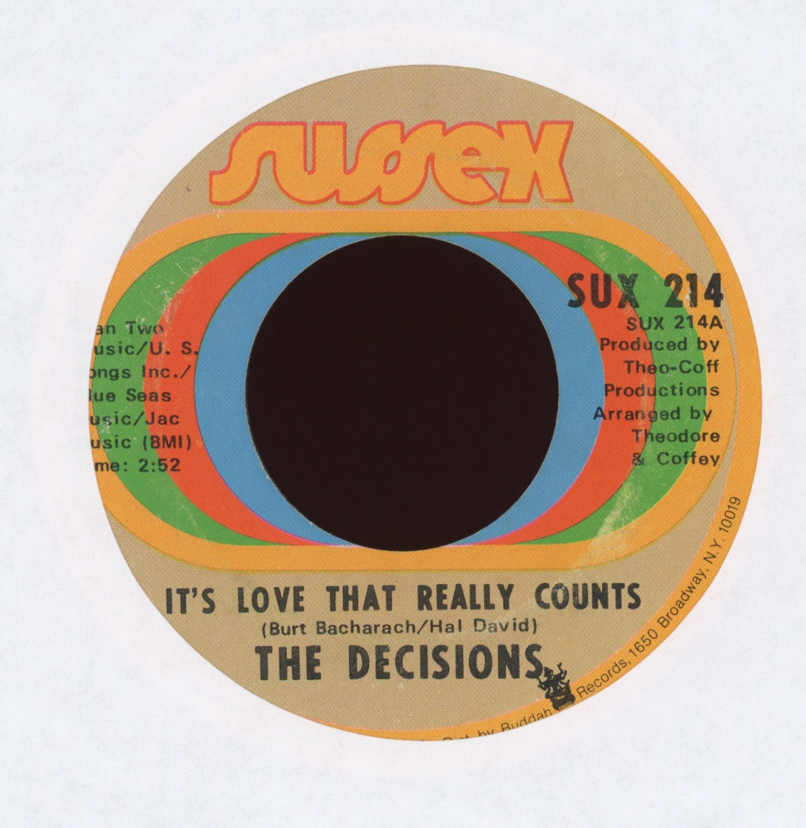 The Decisions -  I Can't Forget About You on Sussex Northern Soul 45