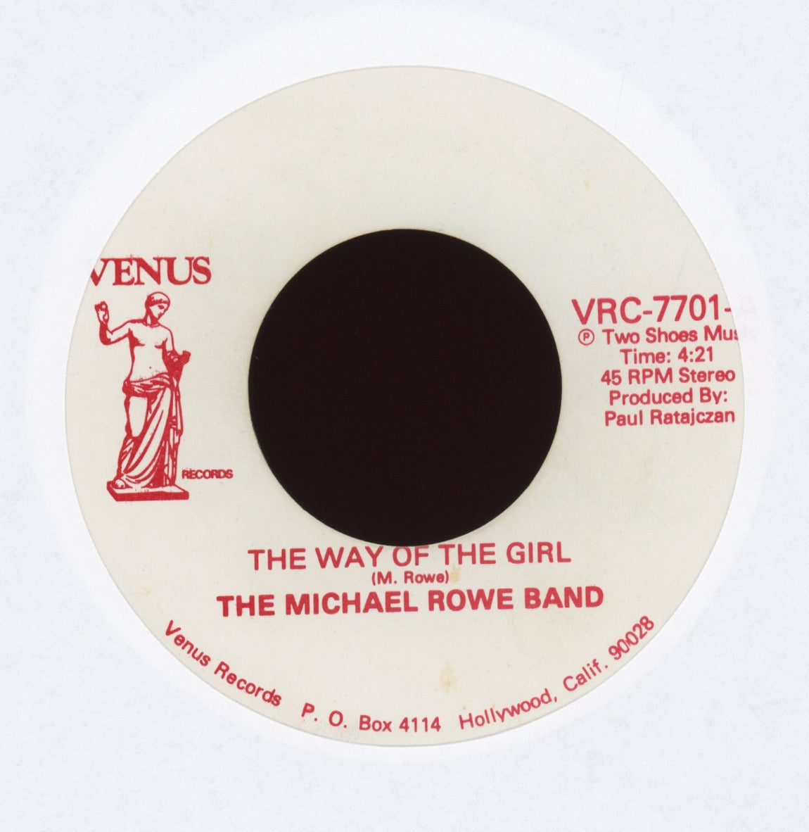 The Michael Rowe Band - The Way Of The Girl on Venus 70's Soul Funk 45