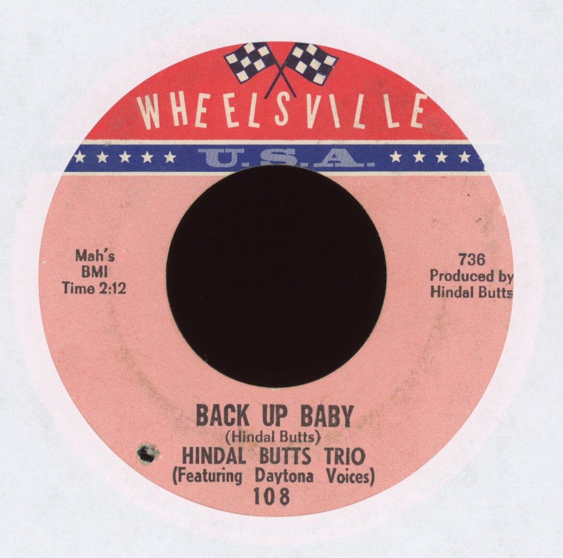 Hindal Butts Trio - Back Up Baby on Wheelsville Soul Jazz 45