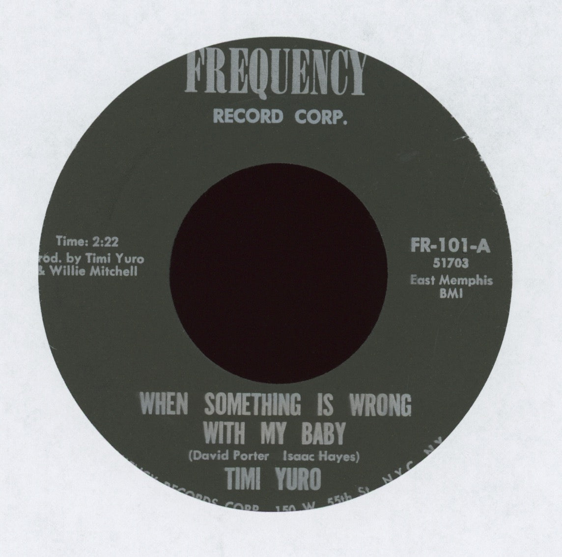 Timi Yuro - When Something Is Wrong With My Baby on Frequency Northern Soul 45