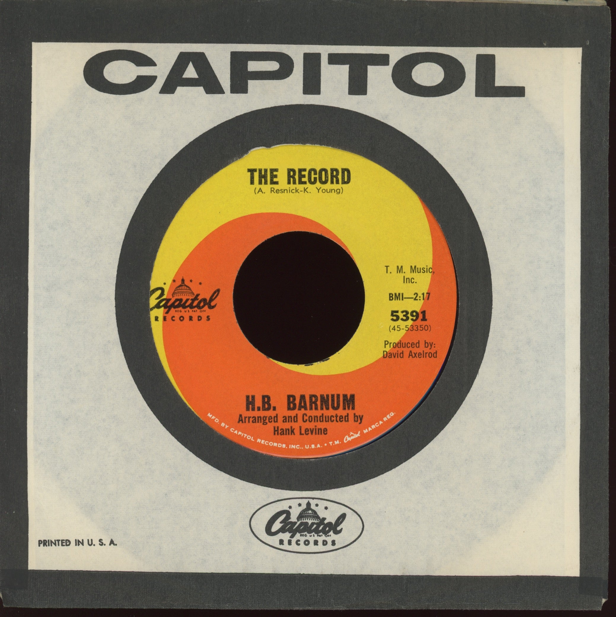 H.B. Barnum -  I'm A Man on Capitol Northern Soul 45