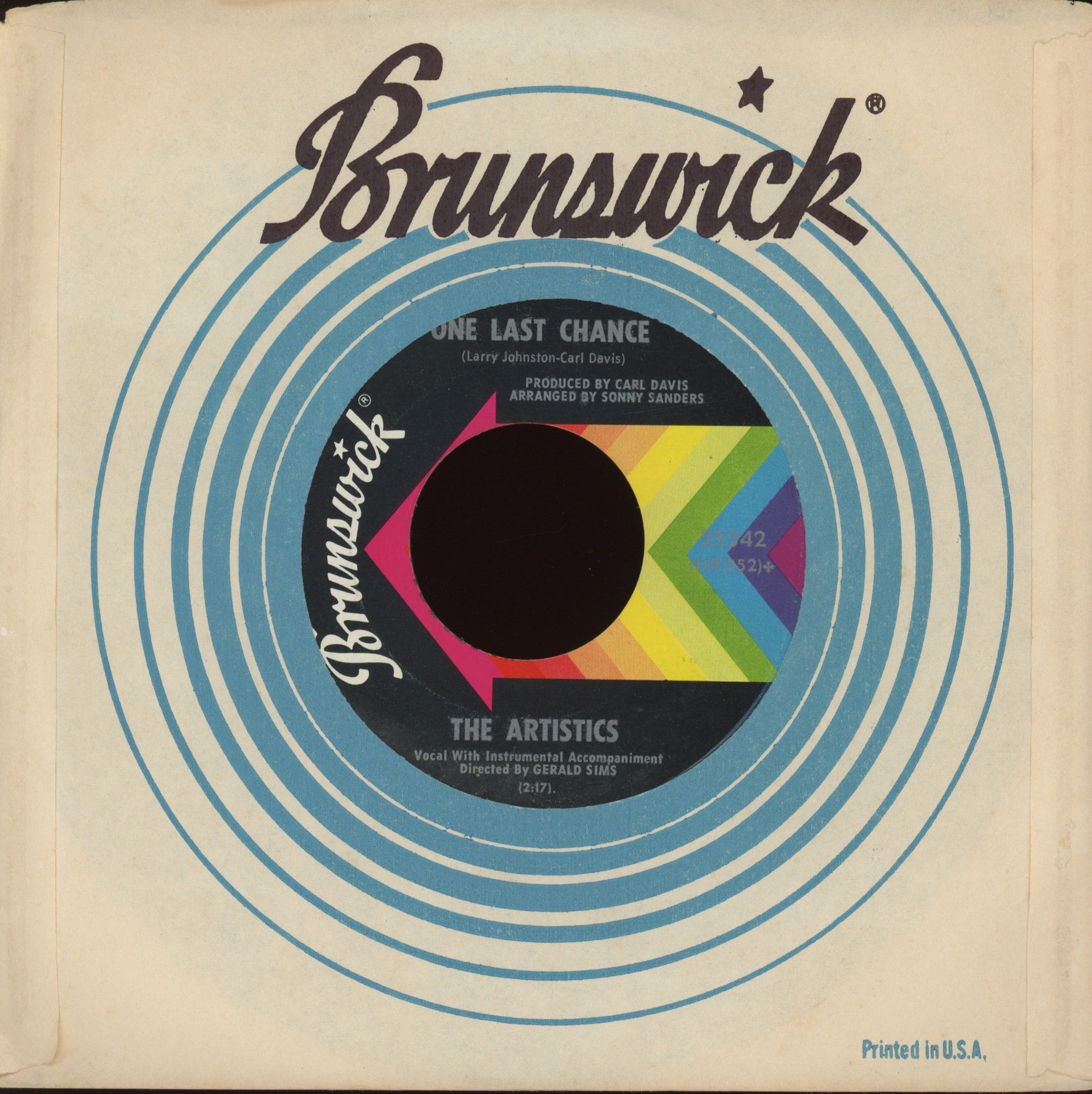 The Artistics - The Chase Is On on Brunswick Northern Soul 45