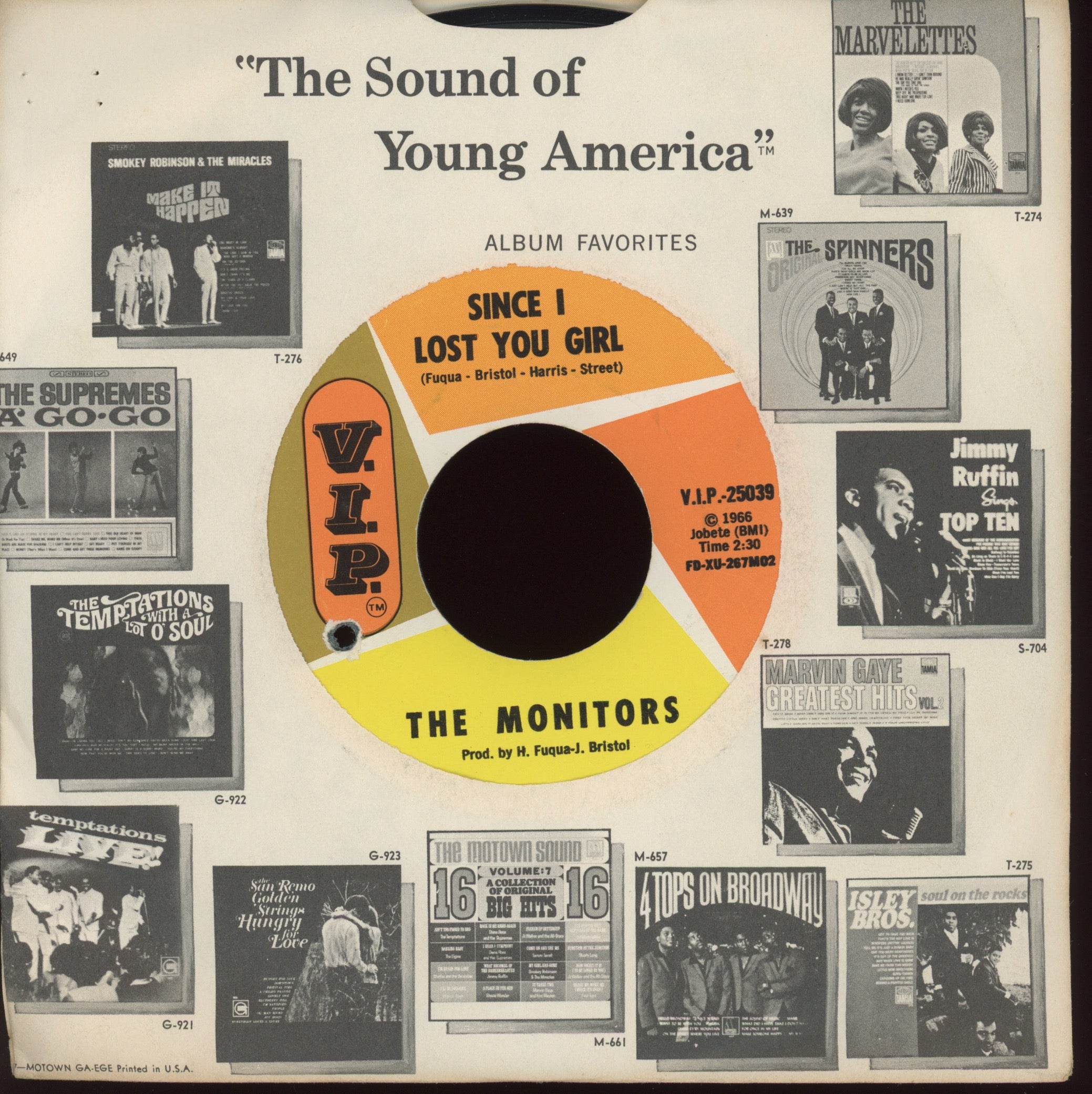 The Monitors - Since I Lost You Girl on V.I.P. Northern Soul 45