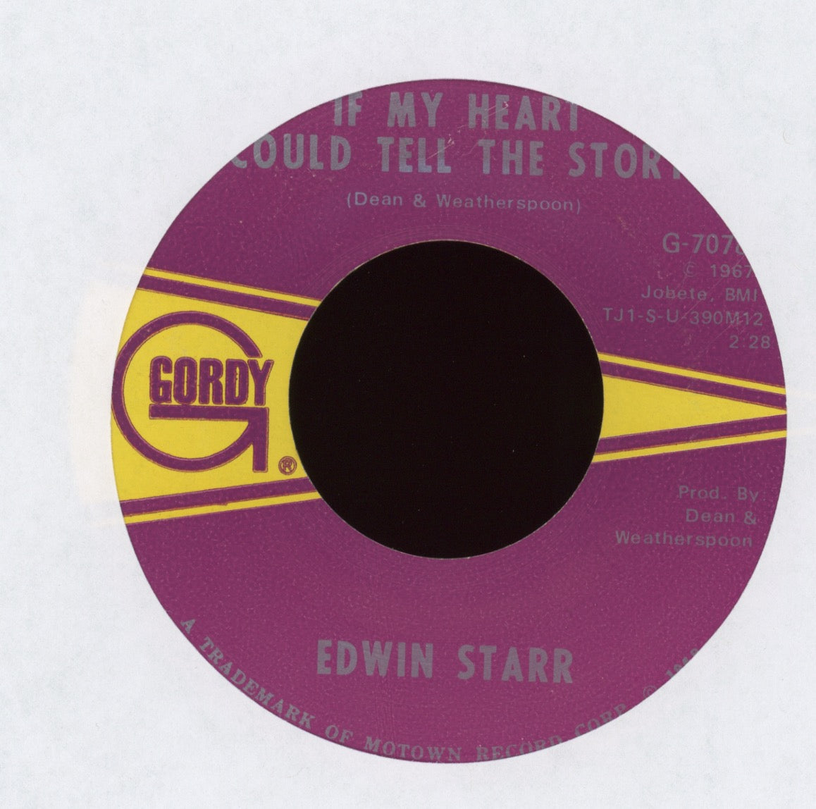 Edwin Starr - Way Over There on Gordy Northern Soul 45