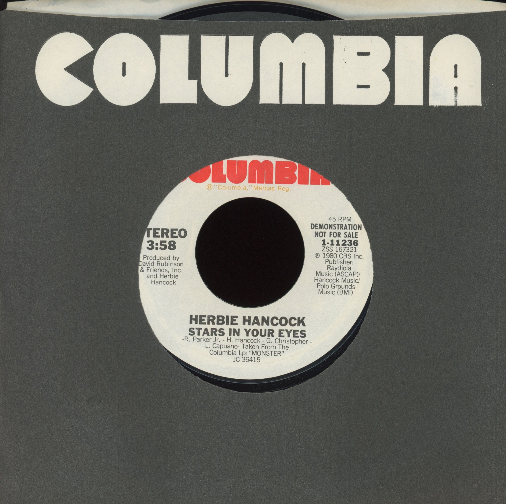 Herbie Hancock - Stars In Your Eyes on Columbia Promo Modern Soul 45