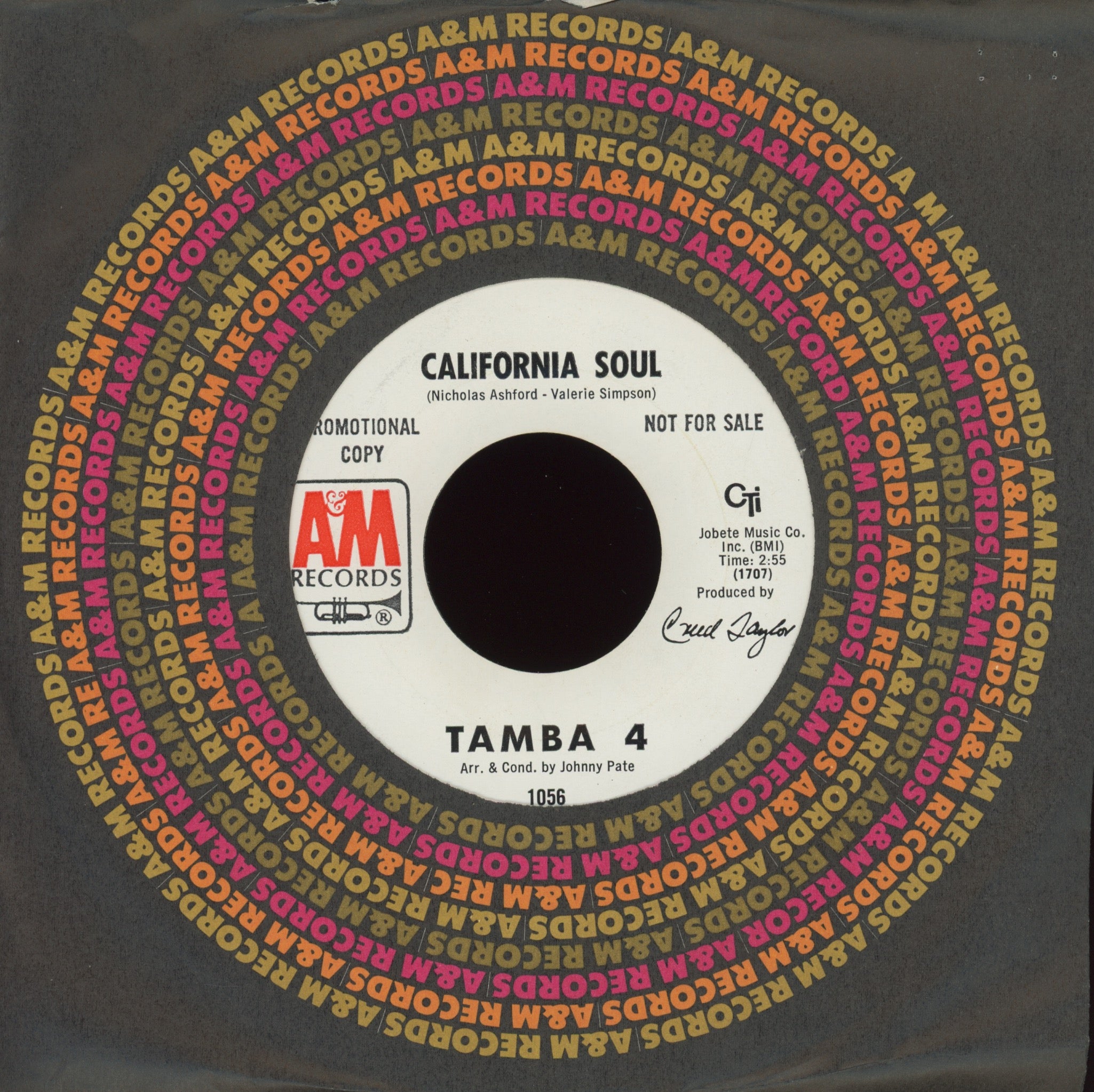 Tamba 4 - California Soul on A&M Promo Latin Soul Funk 45