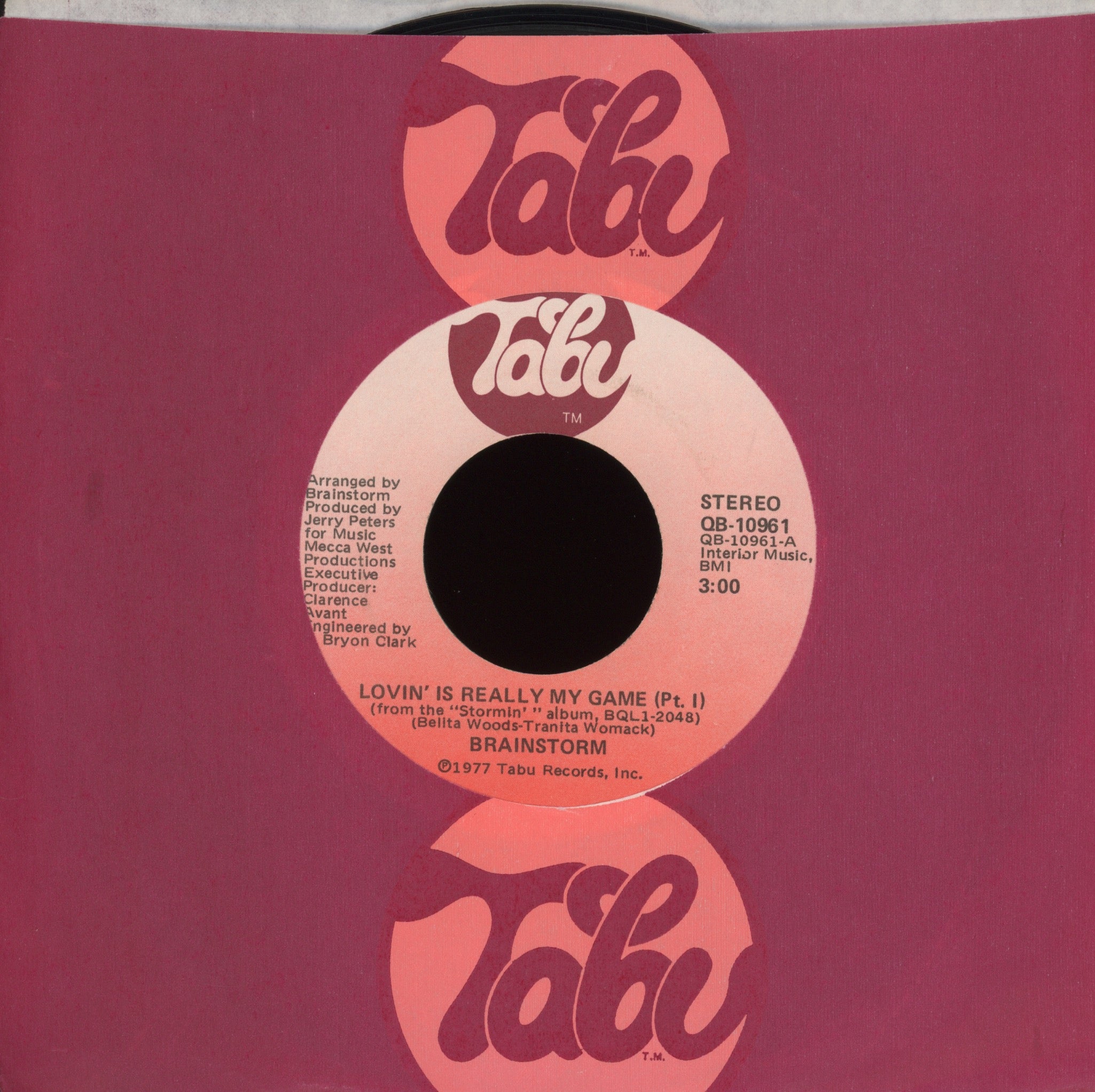 Brainstorm - Lovin' Is Really My Game on Tabu Funk Soul 45