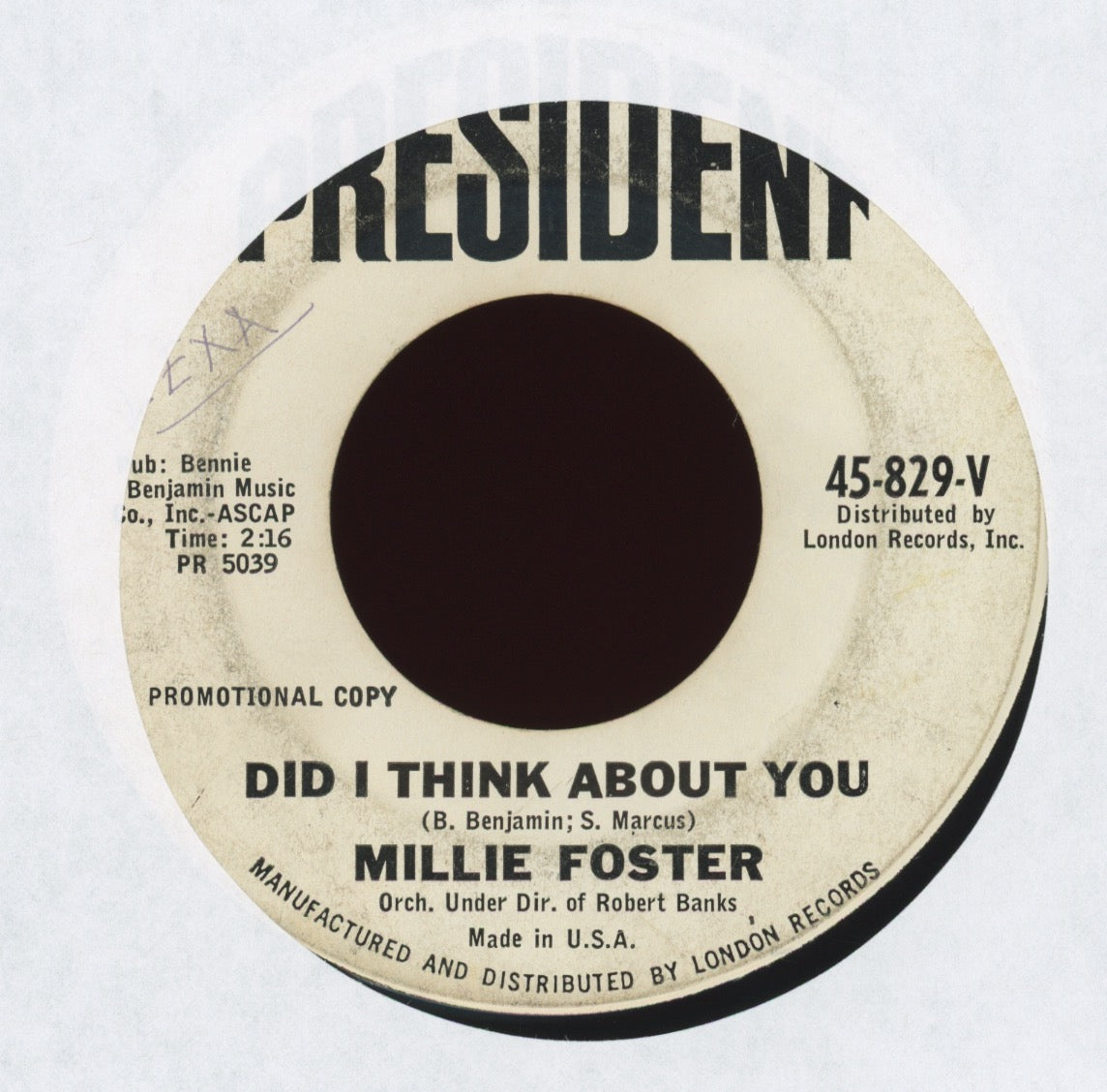 Millie Foster - What A Thrill on President Promo Northern Soul 45