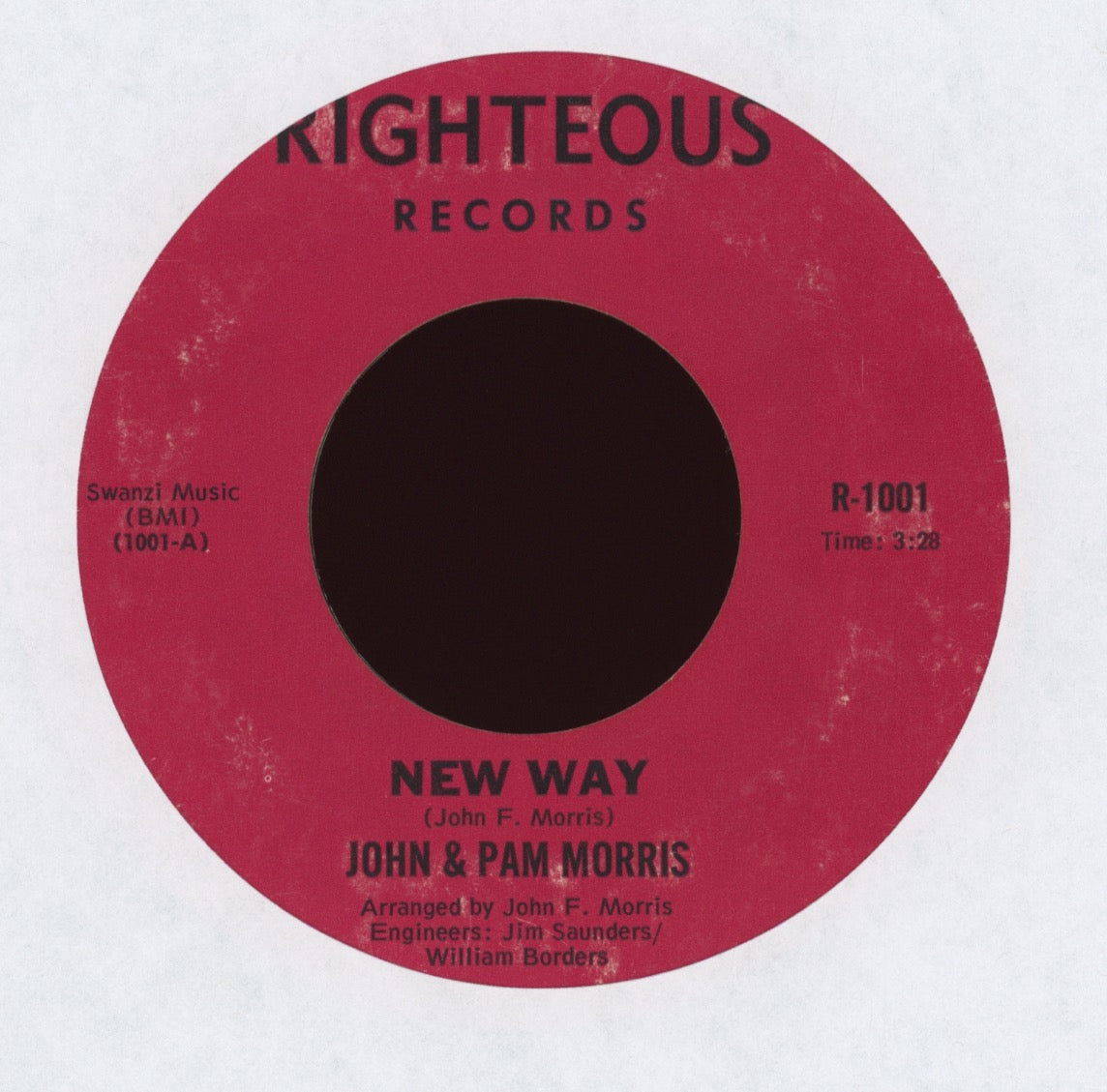 John & Pam Morris - New Way on Righteous Gospel Soul Funk 45