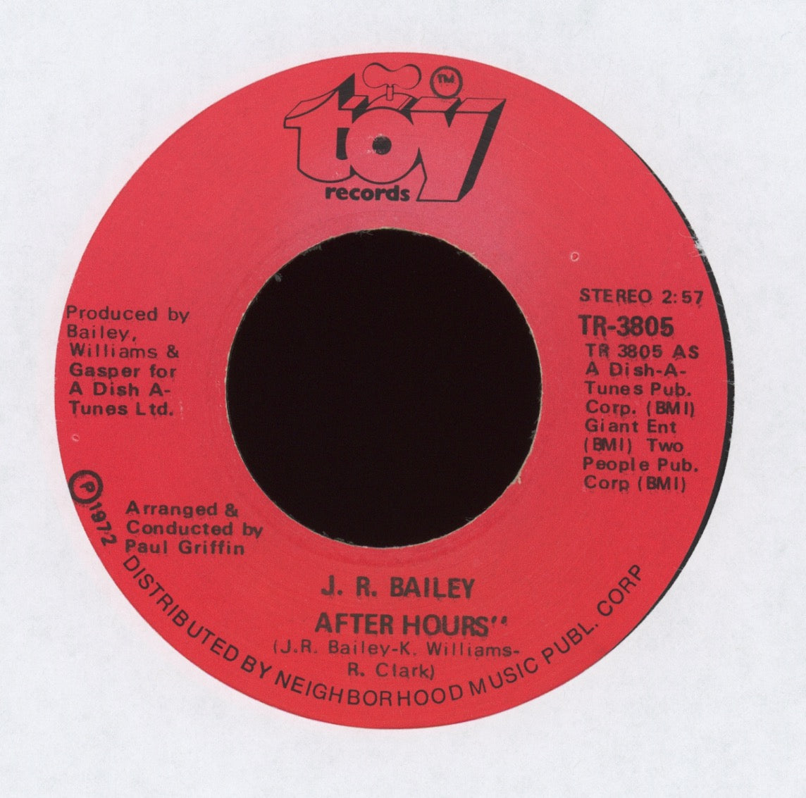 J.R. Bailey - After Hours on Toy 70's Soul 45