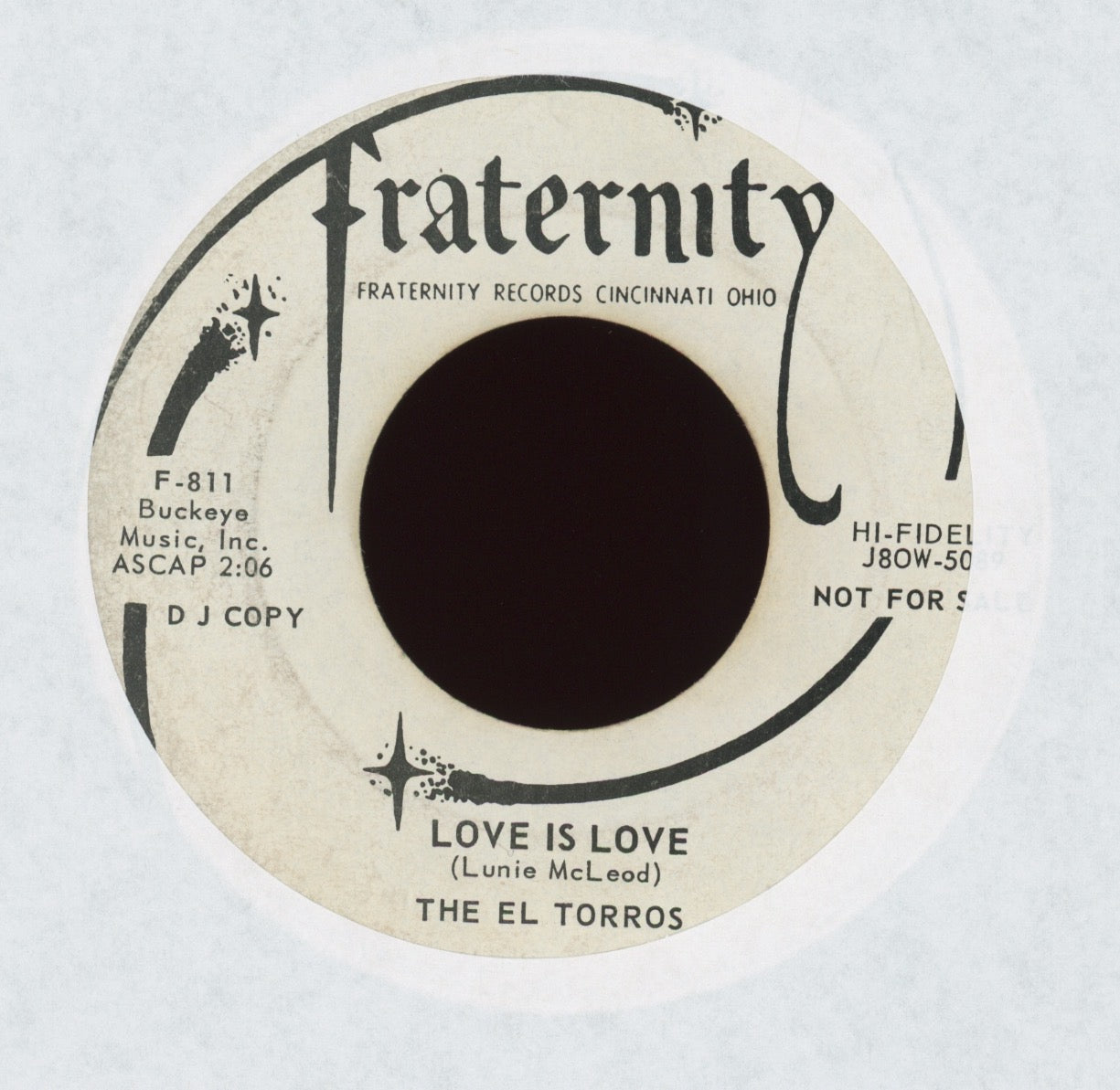 The El Torros - Love Is Love on Fraternity Promo R&B Doo Wop 45