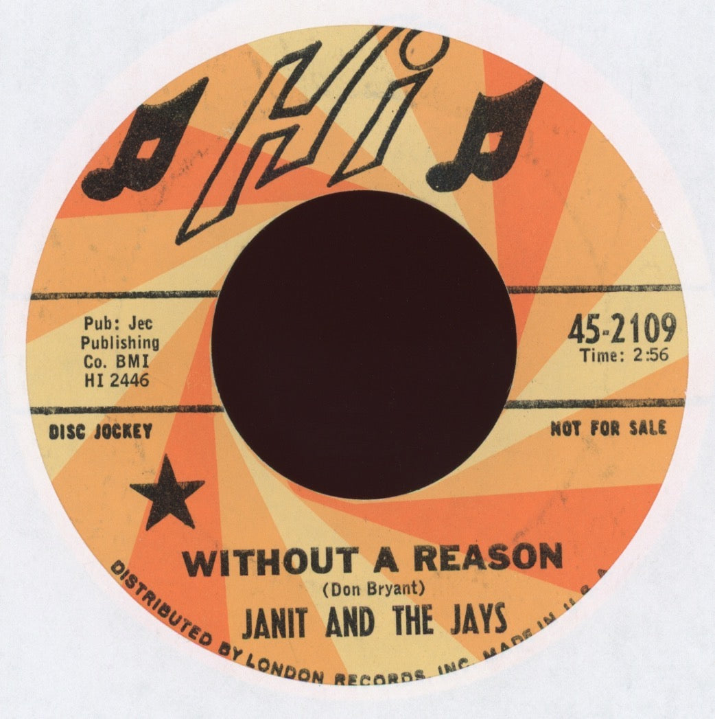 Janit & The Jays - Without A Reason on Hi Promo on Hi Promo Northern Soul 45