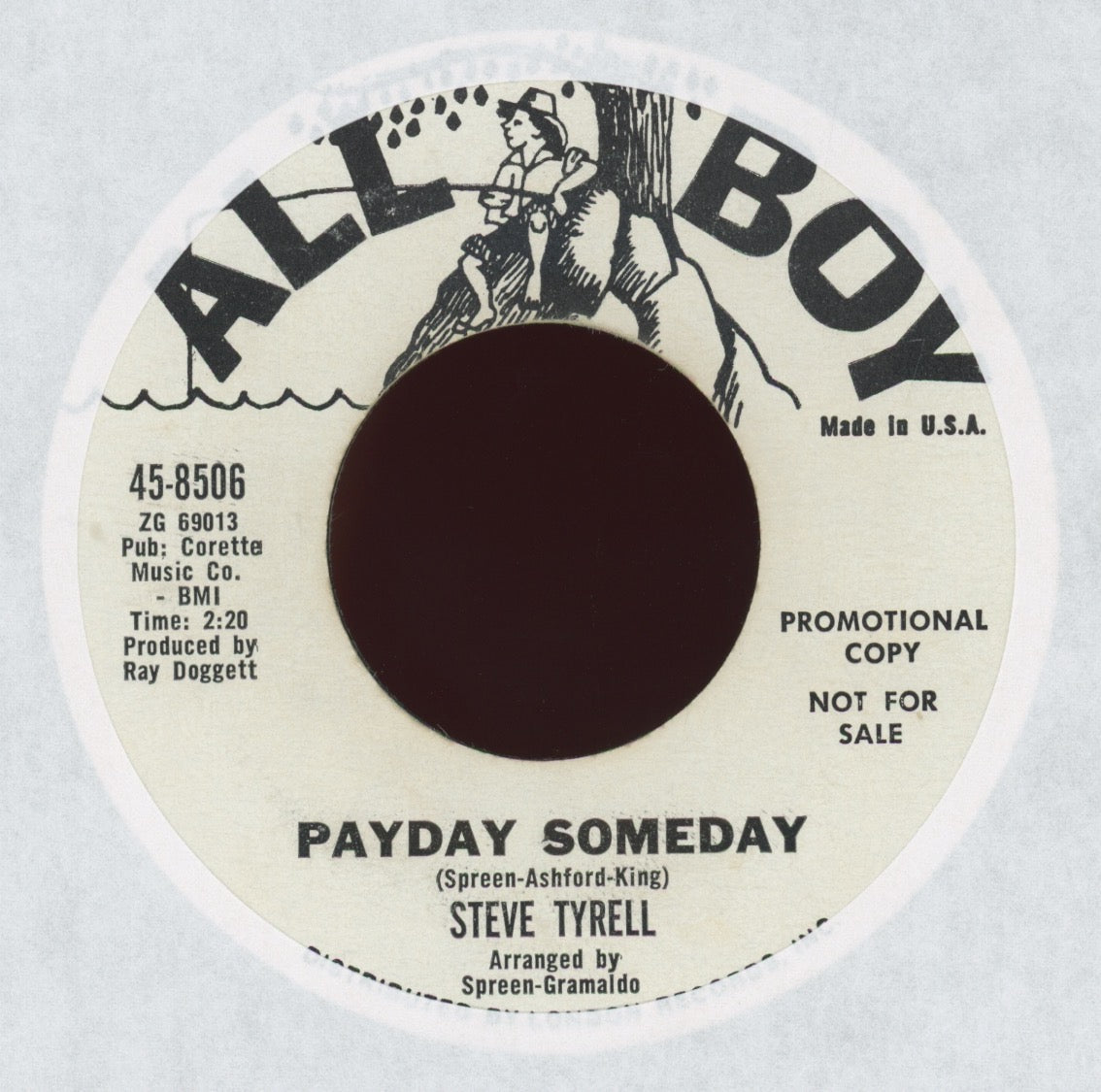 Steve Tyrell - Payday Someday on All Boy Promo Northern Soul 45