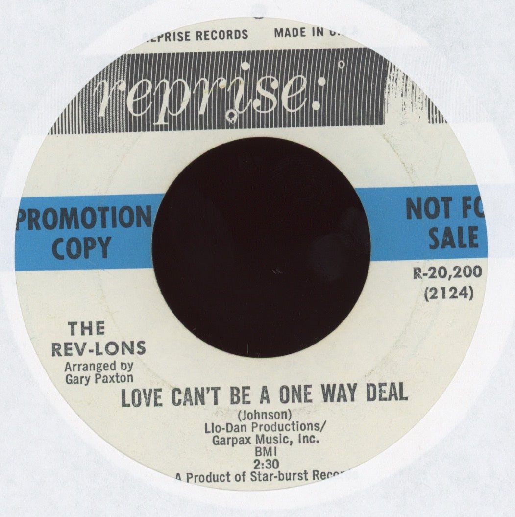 The Rev-Lons - Love Can't Be A One Way Deal on Reprise Promo R&B Girl Group 45