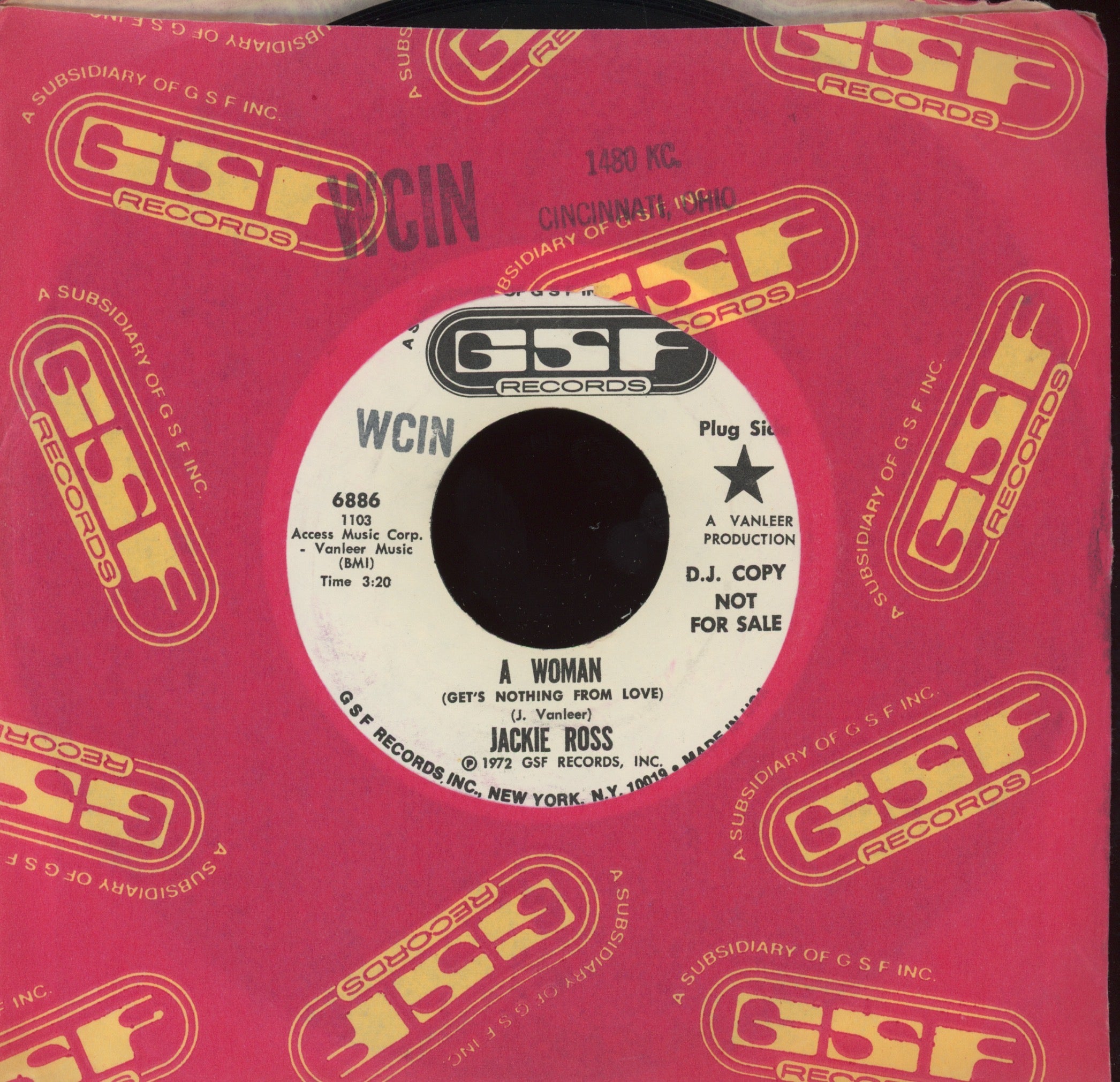 Jackie Ross - A Woman (Get's Nothing From Love) on GSF Promo Deep Soul 45