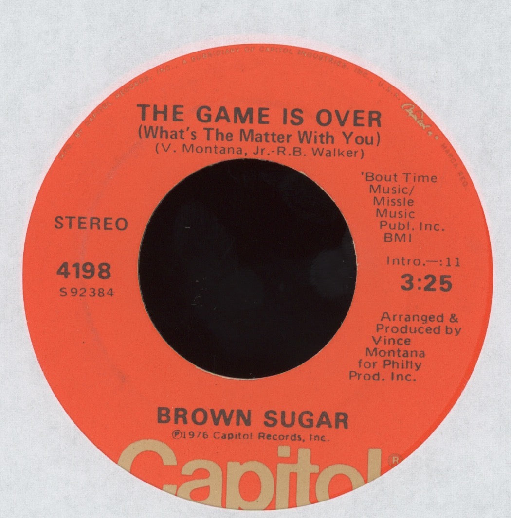 Brown Sugar - The Game Is Over on Capitol 70's Soul 45