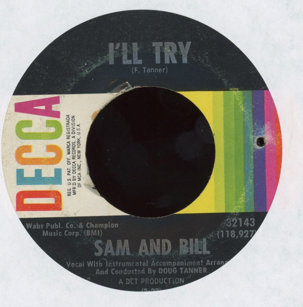 Sam And Bill - I Feel Like Cryin' on Decca Northern Soul 45