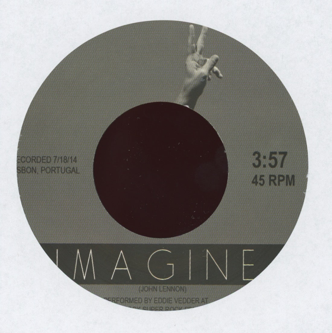 Eddie Vedder / Jeff Ament - Imagine / Pendulumorphosis on Ten Club 45 With Picture Sleeve