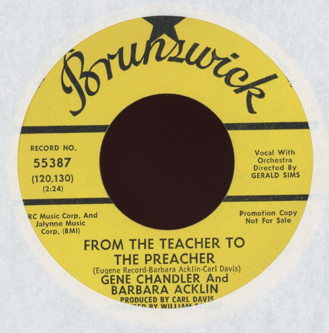 Gene Chandler - From The Teacher To The Preacher on Brunswick Promo Northern Soul 45