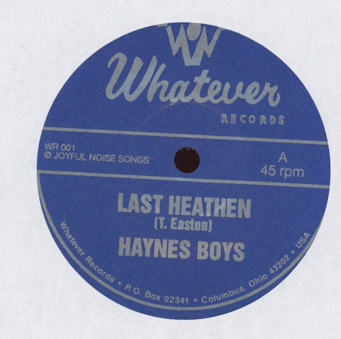 Haynes Boys - Maryhaven Family on Whatever 7" With Picture Sleeve