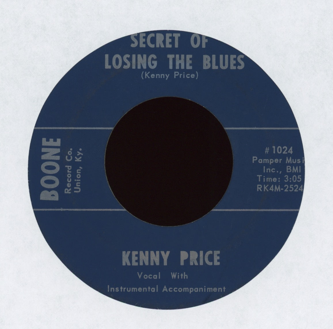 Kenny Price - Low And Lonely on Boone Rockabilly 45